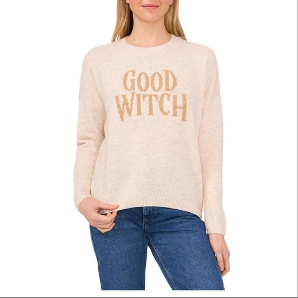 Vince Camuto Women's Halloween Sweater. Color: Good Witch. Size Large. New.Cre - Picture 1 of 7